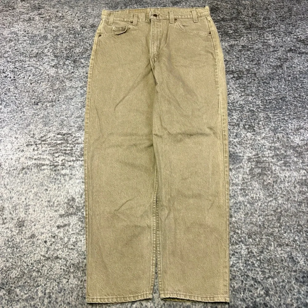 VTG‎ Levi's 550 Orange Tab Jeans Relaxed Fit Mens 34x32 Tan 90s Made In USA